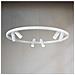 Lampadario A Sospensione Moderno Satellite Metallo Bianco Acrilico Luce Led 42w - Foto miniatura 2