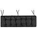 Cuscino Per Panca Da Giardino Con Imbottitura Spessa, Comodo Cuscino Per Panca Da Giardino, Cuscino Per Mobili Da Giardino Con Morbida Imbottitura, Cuscino Per Interni Ed Esterni. Lunghezza: 120 Cm, Larghezza: 50 Cm - Nero - Foto miniatura 12