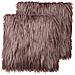 Set Di 2 Cuscini Corokia Finta Pelliccia 45 X 45 Cm Marrone Tinta Unita - Foto miniatura 7
