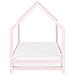 Letto Per Bambini Casa Legno Di Pino Appy 90 X 200 Cm Rosa Pastello - Foto miniatura 3