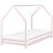 Letto Per Bambini Casa Legno Di Pino Appy 90 X 200 Cm Rosa Pastello - Foto miniatura 8