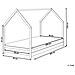 Letto Per Bambini Casa Legno Di Pino Appy 90 X 200 Cm Rosa Pastello - Foto miniatura 9