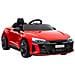 Macchina Elettrica Per Bambini 5 Anni Max Licenza Audi Con Pulsanti, Cinture E Fari, 103x58x41 Cm, Rossa E Nera - Foto miniatura 1