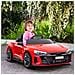 Macchina Elettrica Per Bambini 5 Anni Max Licenza Audi Con Pulsanti, Cinture E Fari, 103x58x41 Cm, Rossa E Nera - Foto miniatura 2