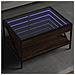 Tavolino Da Salotto Con Led Infinity Rovere Marrone 70x50x38 Cm - Foto miniatura 1
