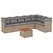 Set Divano da Giardino 8 pz con Cuscini Beige Misto Polyrattan - Foto miniatura 1
