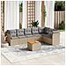 Set Divano da Giardino 8 pz con Cuscini Beige Misto Polyrattan - Foto miniatura 9