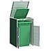 Copribidone con Ruote Bidone Singolo Verde 72x81x115cm Acciaio - Foto miniatura 2