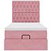 Struttura Letto Pouf con Materassi Rosa 80x200 cm Velluto - Foto miniatura 8