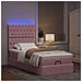 Struttura Letto Pouf con Materassi Rosa 80x200 cm Velluto - Foto miniatura 3