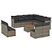 Set Divani Da Giardino 12 Pz Con Cuscini Grigio In Polyrattan - Foto miniatura 1