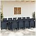 Set da Pranzo per Giardino 15 pcs Antracite Rattan Polt - Foto miniatura 3