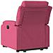 Poltrona Alzapersona Reclinabile Elettrica Rosso Vino Velluto - Foto miniatura 4
