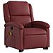 Poltrona Alzapersone Massaggi Reclinabile Rosso Vino Similpelle - Foto miniatura 4