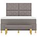 Letto con Box Spring con Materasso e Panca Tortora 160x200 cm Tessuto - Foto miniatura 9