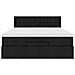 Pouf Letto con Materasso e LED Nero 140x200 cm in Tessuto - Foto miniatura 8