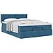 Struttura Letto Pouf con Materasso 140x190 cm in Velluto - Foto miniatura 5
