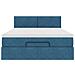 Struttura Letto Pouf con Materasso 140x190 cm in Velluto - Foto miniatura 7