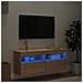 Mobile Tv A Parete Con Luci Led Rovere Sonoma 100x30x40 Cm - Foto miniatura 3