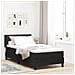 Letto Box Spring con Materasso Nero 100x200 cm in Velluto Nero - Foto miniatura 2