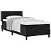 Letto Box Spring con Materasso Nero 100x200 cm in Velluto Nero - Foto miniatura 3