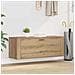 Mobile per scarpe con porta rovere artigianale 100 x 35 x 38 cm - Foto miniatura 2