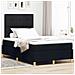 Letto a molle con materasso Nero 120 x 190 cm Tessuto - Foto miniatura 2