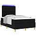 Letto a molle con materasso Nero 120 x 190 cm Tessuto - Foto miniatura 3