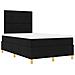 Letto a molle con materasso Nero 120 x 190 cm Tessuto - Foto miniatura 6
