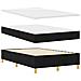 Letto a molle con materasso Nero 120 x 190 cm Tessuto - Foto miniatura 7