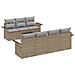 Set Divano da Giardino 8 pcs Beige e grigio 55 x 55 x 37 cm - Foto miniatura 1