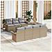 Set Divano da Giardino 8 pcs Beige e grigio 55 x 55 x 37 cm - Foto miniatura 2