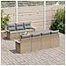 Set Divano da Giardino 8 pcs Beige e grigio 55 x 55 x 37 cm - Foto miniatura 3