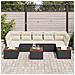 Set Divano da Giardino con cuscino 8 pcs Nero Poly Rattan - Foto miniatura 3