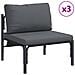 Set Divano da Giardino 6 pcs Antracite Acciaio - Foto miniatura 4