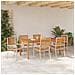 Set da Pranzo per Giardino 7 pcs Beige Poly Rattan - Foto miniatura 4