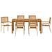 Set da Pranzo per Giardino 7 pcs Beige Poly Rattan - Foto miniatura 7