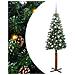 Albero di Natale snodato con 150 LED con supporto Verde 150 cm - Foto miniatura 1