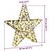Stella 3D con 50 LED Bianco caldo 55 x 52.5 x 9 cm Rattan - Foto miniatura 8