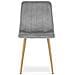 JEWA Sedia in velluto - Elegante grigio chiaro per soggiorno, cucina x4 - Foto miniatura 3
