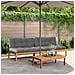Divani Centrali Pallet Giardino con Cuscini 2pz Massello Acacia - Foto miniatura 2