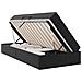 Letto con contenitore e materasso 2 pcs Nero Pelle - Foto miniatura 1