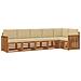 Set divani 6 pcs Naturale e Beige Legno di Acacia Massello - Foto miniatura 1