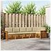 Set divani 6 pcs Naturale e Beige Legno di Acacia Massello - Foto miniatura 2