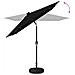 Parasol da Giardino con Luci LED 200 x 300 cm Poliestere Nero - Foto miniatura 2