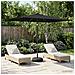 Parasol da Giardino con Luci LED 200 x 300 cm Poliestere Nero - Foto miniatura 4