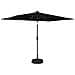 Parasol da Giardino con Luci LED 200 x 300 cm Poliestere Nero - Foto miniatura 1