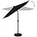 Parasol da Giardino con Luci LED 200 x 300 cm Poliestere Nero - Foto miniatura 7