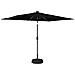 Parasol da Giardino con Luci LED 200 x 300 cm Poliestere Nero - Foto miniatura 1