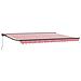 Tenda retrattile manuale Rosso e Bianco 5 × 3,5 m - Foto miniatura 1